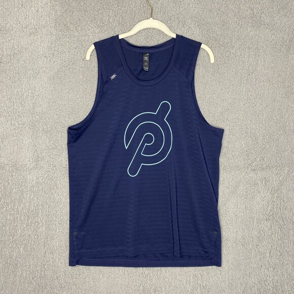 RHONE x Peloton Men's L Dark Blue Swift Tank Top w/ Peloton Logo - Picture 1 of 8